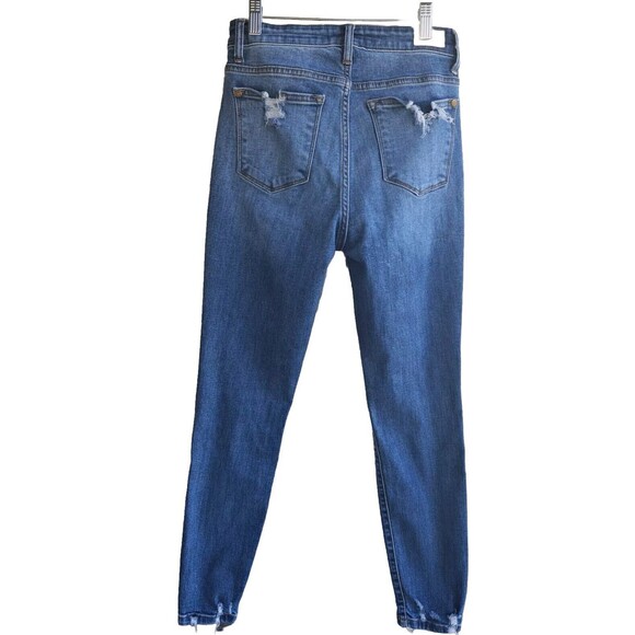 Judy Blue Skinny Fit Jeans Sz 3/26 Stretch Destroyed Raw Hem Rocker Concert - Picture 2 of 15